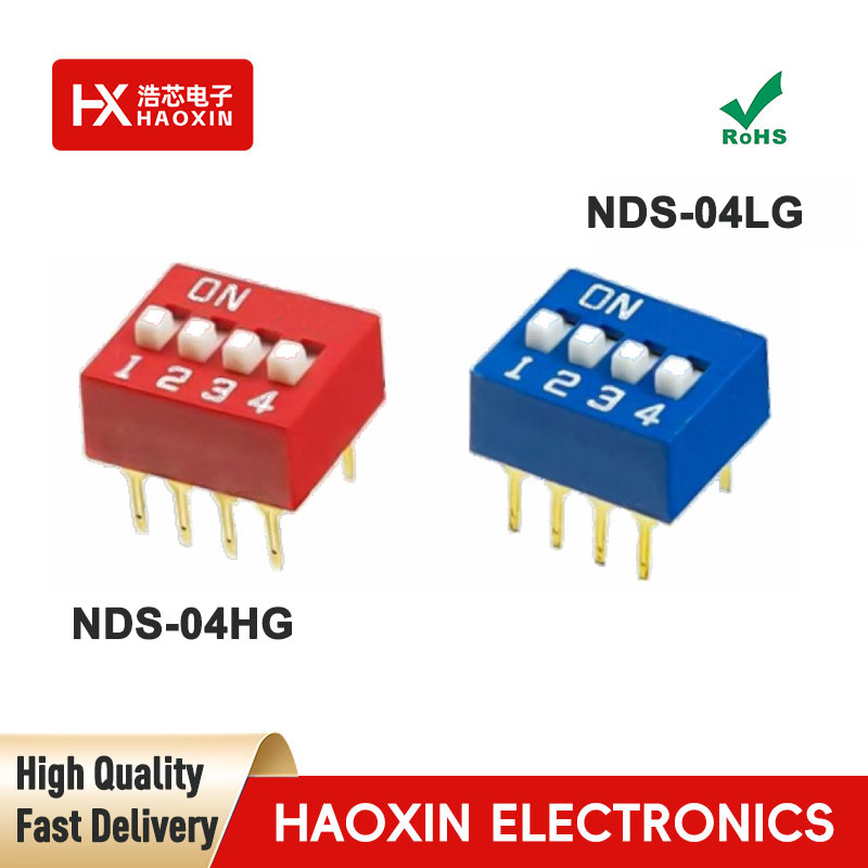2.54mm 4-Way  SPST Standary Slide Type Dip Switches
