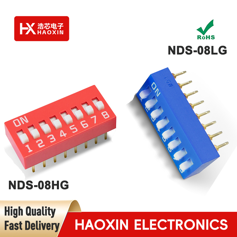 2.54mm 8-Way SPST Standary Slide Type Dip Switches