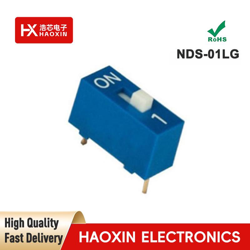 2.54mm 1-Way Blue SPST Standary Slide Type Dip Switches