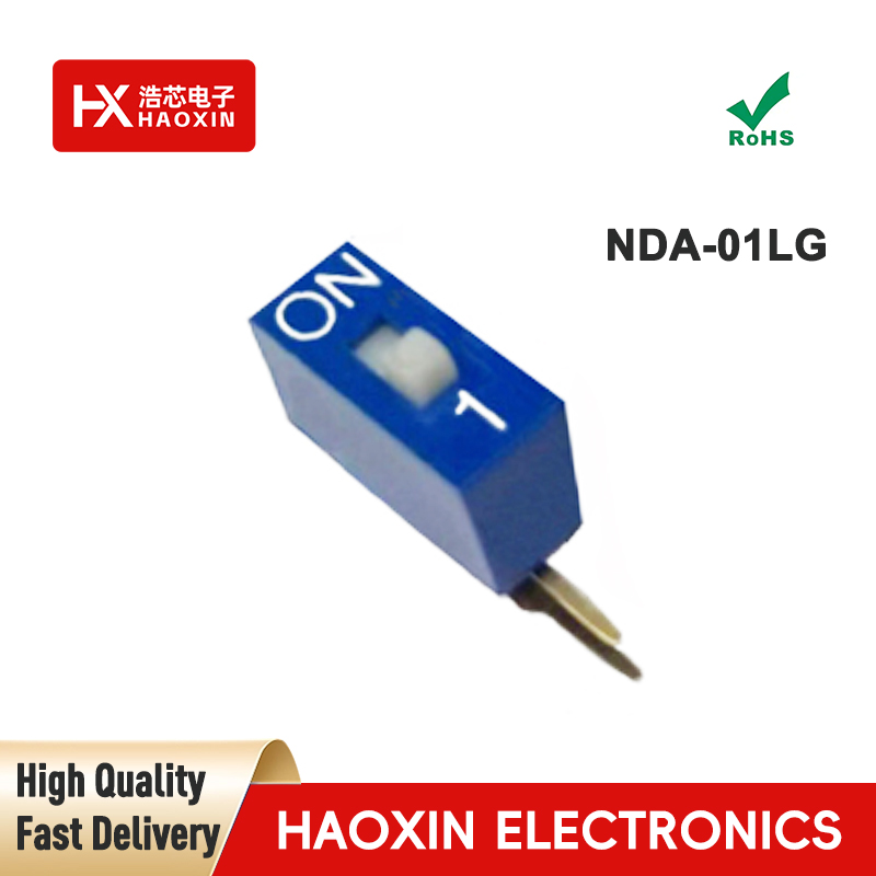 2.54mm 1-Way Blue SPST Standary Right Angle Type Dip Switches