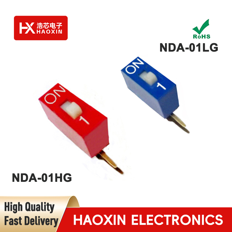 2.54mm 1-Way SPST Standary Right Angle Type Dip Switches