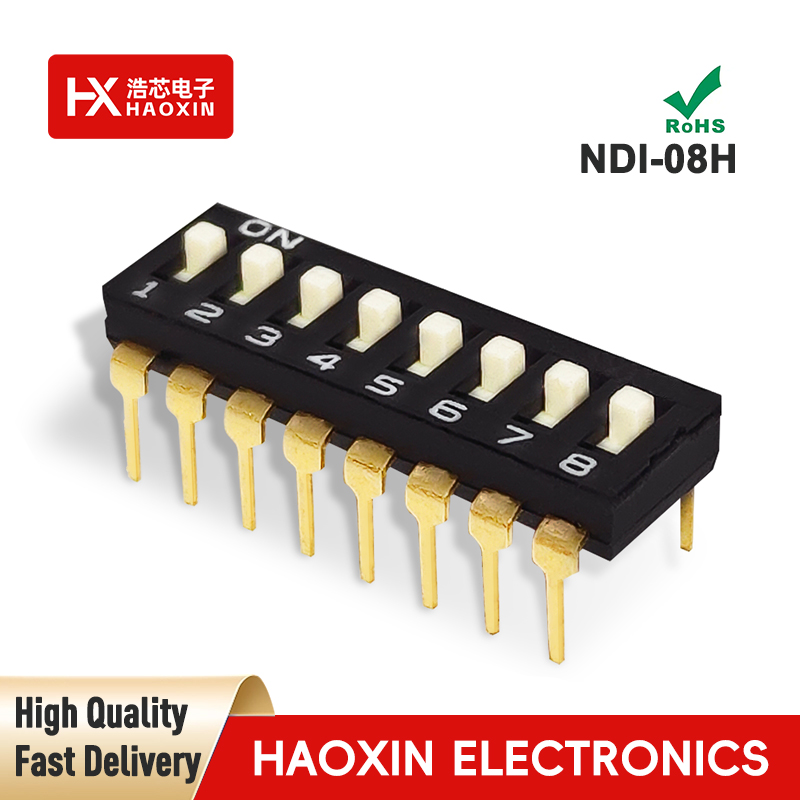 2.54mm 8 Positions SPST Standary IC Type Dip Switches