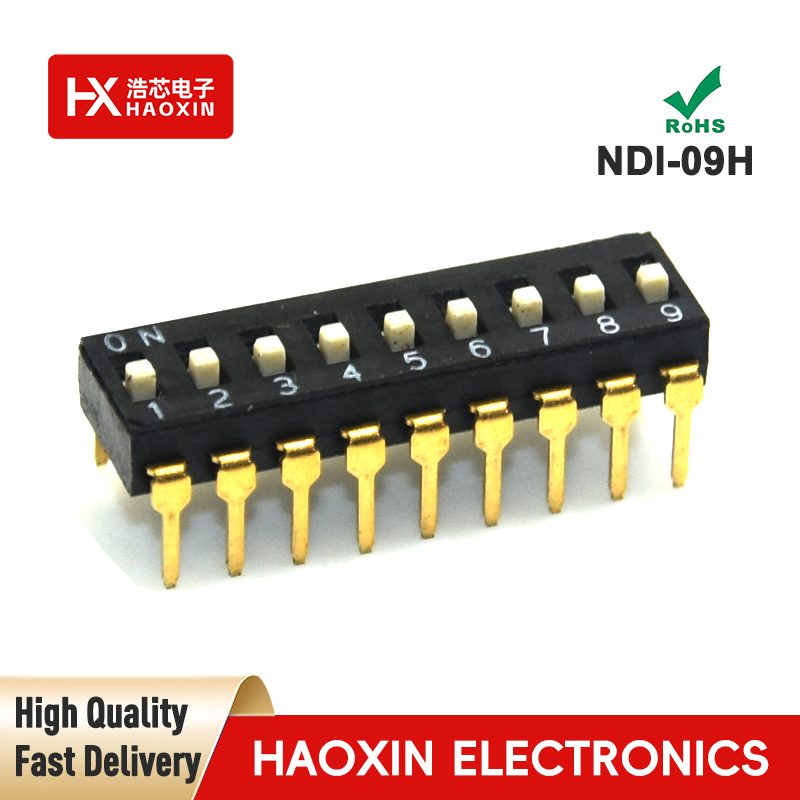 2.54mm 9 Positions SPST Standary IC Type Dip Switches
