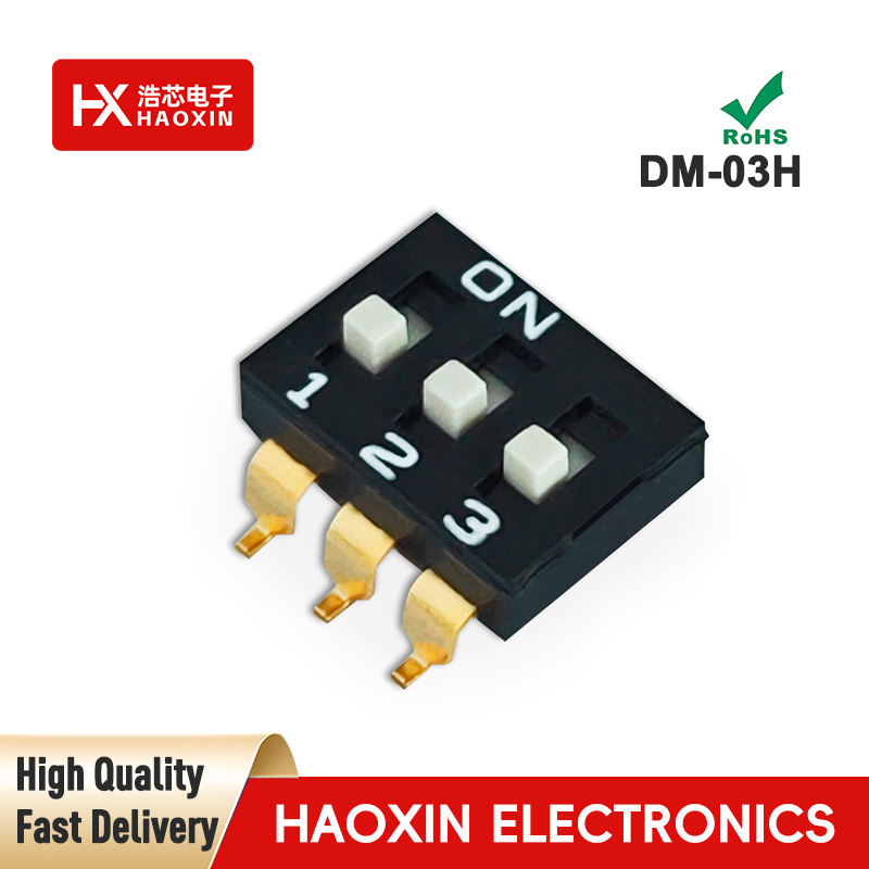 2.54mm 3 Positions SPST Standary SMD&SMT Type Dip Switches