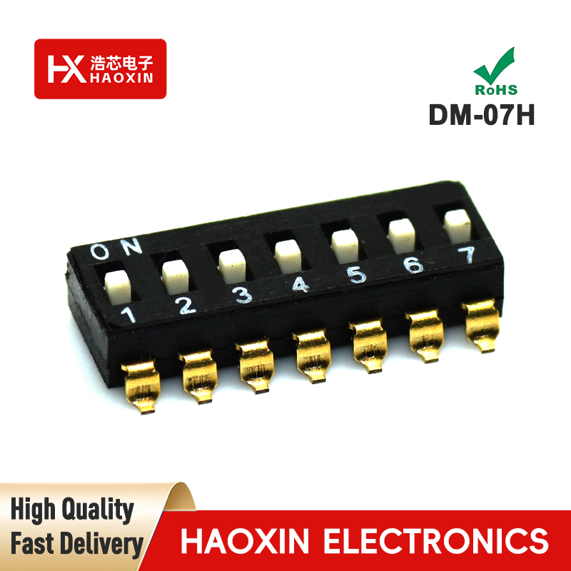2.54mm 7 Positions SPST Standary SMD&SMT Type Dip Switches