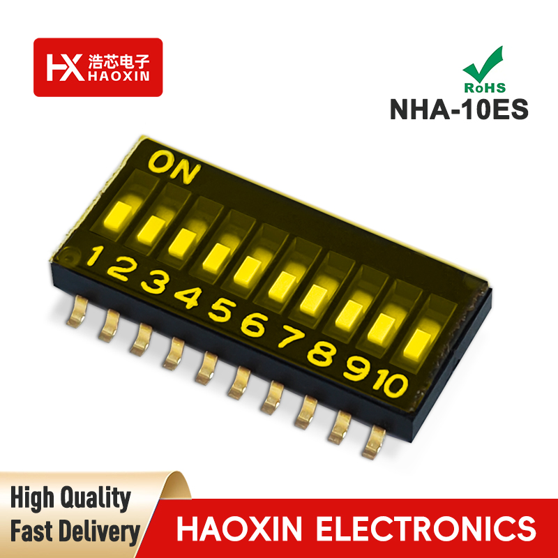 1.27mm 10 Positions SPST Standary SMD&SMT Type Dip Switches